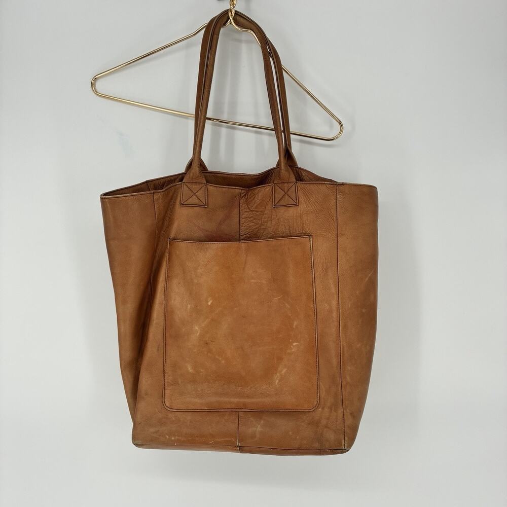 Hobo International Saddle Tan Leather Tote Bag Purse